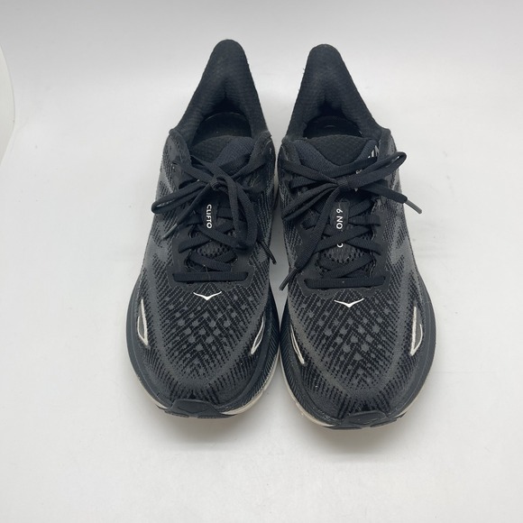 Hoka One One Sneakers Womens 8 B Clifton 9 1127896 BWHT Black Running Gym Shoes - Picture 2 of 10